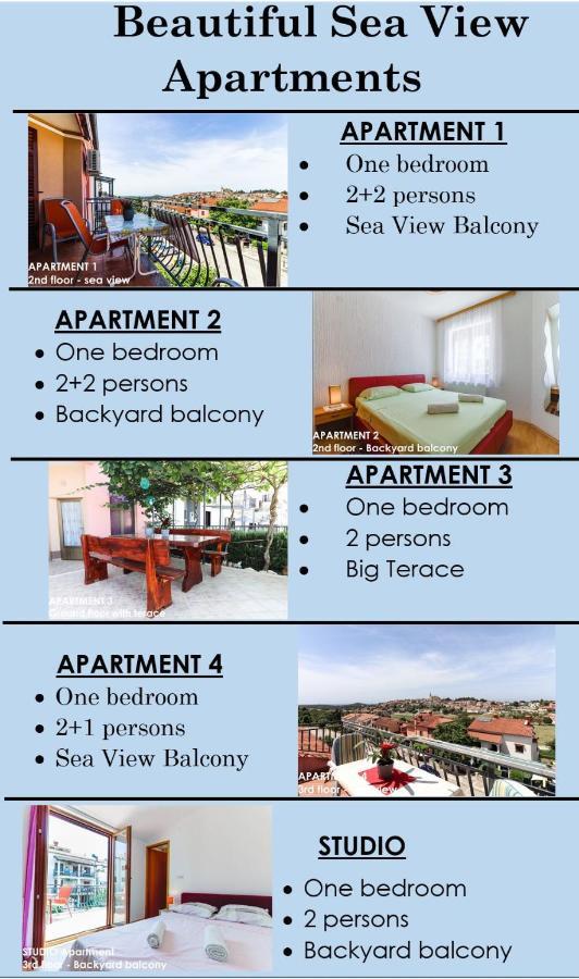 Beautiful Sea View Apartments - Niko Ceko Върсар Екстериор снимка